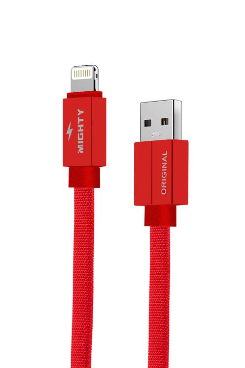 Fabric Flat Mighty Cables for Iphone, Android, and Type-C-MW120V9-MW120TC-MW120IPH