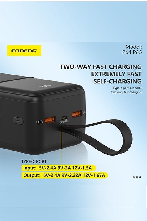 Foneng Fast Charge Power Bank 50000mAh With PD Function P65