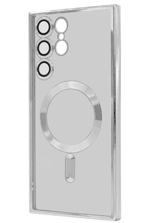 S22 Ultra TPU Case With Metallic Magnet Wholesale Silver