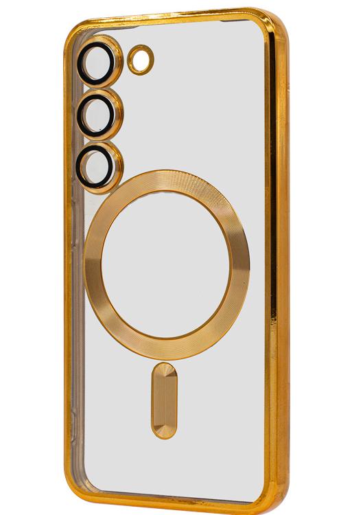 S24 TPU Case With Metallic Magnet Wholesale Gold