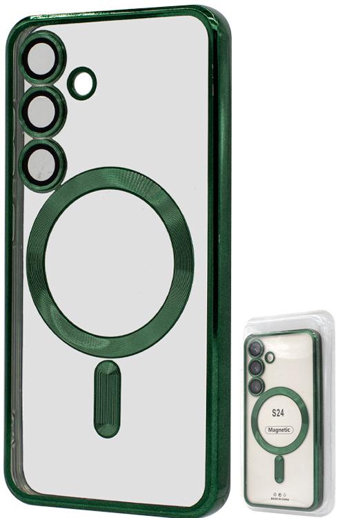 S24 TPU Case With Metallic Magnet Wholesale Green