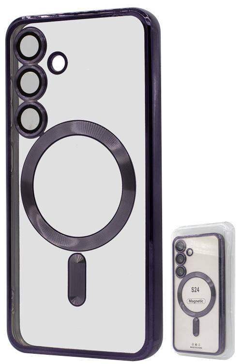 S24 TPU Case With Metallic Magnet Wholesale Purple