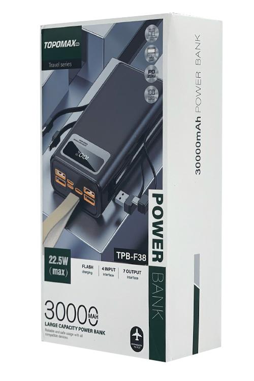 Topomax 30,000 mAh PD 20W 4-in-1 Power Bank TPBF38